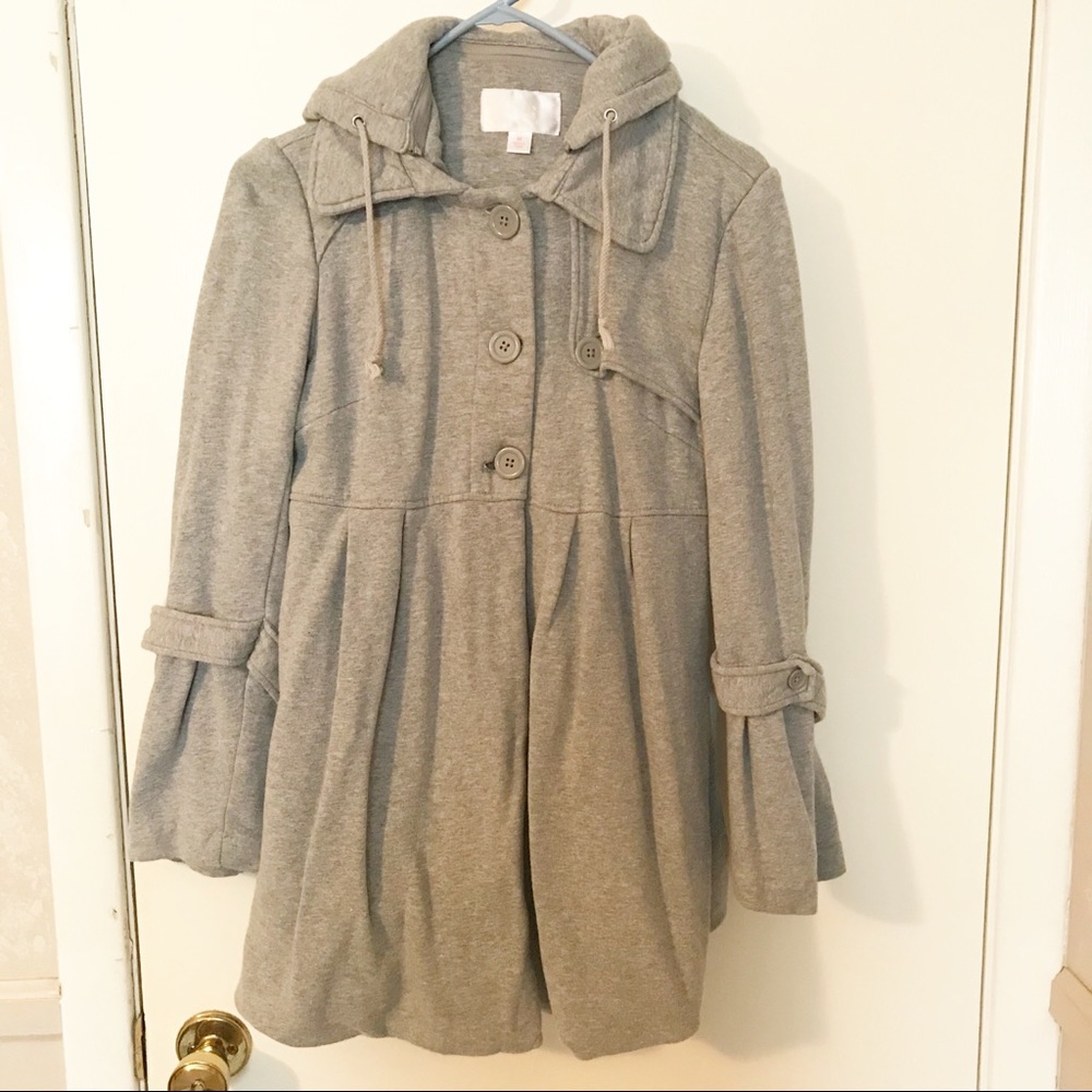Women’s Grey Bubble Pea Coat M
